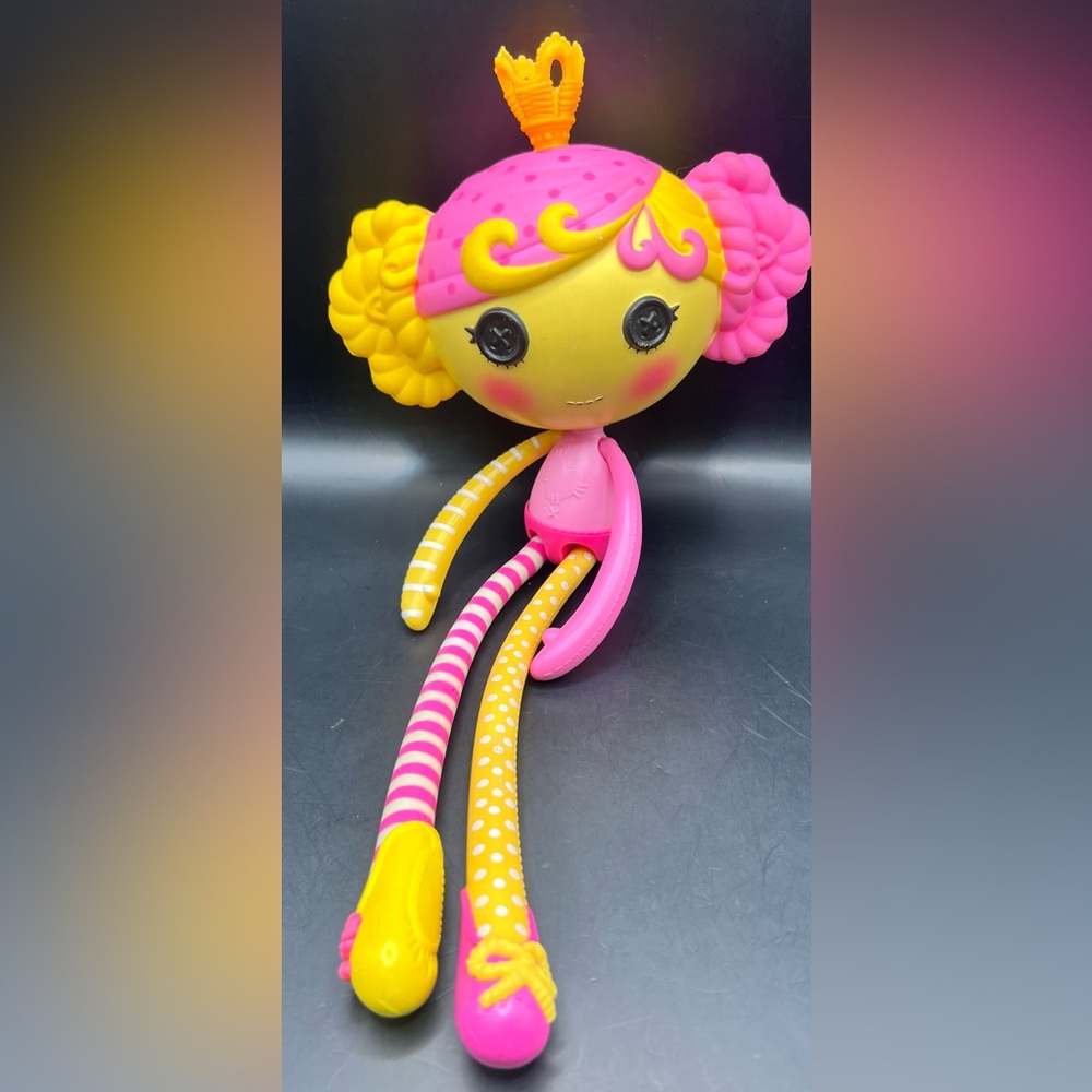 Lalaloopsy-Colorful Doll with Yellow and Pink Stripes- Foam like head